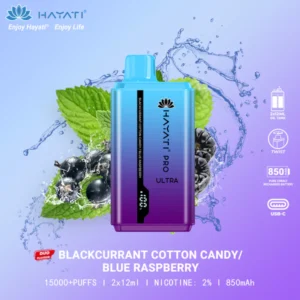 Hayati Pro Ultra 15000: Blackcurrant Cotton Candy / Blue Raspberry
