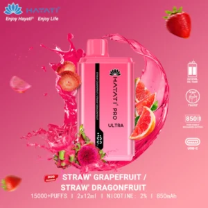 Hayati Pro Ultra 15000: Strawberry Grapefruit / Strawberry Dragonfruit